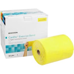 McKesson Can Do Exercise Resistance Band – Workout Bands for Physical Therapy – Yellow, Extra Light Resistance – 5 in x 50 yd, 1 Count