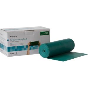 McKesson CanDo Exercise Band, Medium Resistance Level, Latex, Green, 5 in x 6 yd, 1 Count