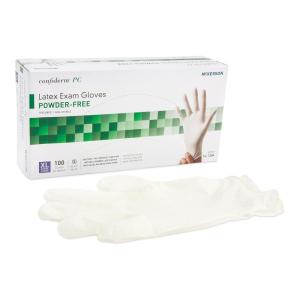 McKesson Confiderm PC Latex Exam Gloves – Powder-Free, Ambidextrous, Textured, Non-Sterile – Ivory, Size XL, 100 Count, 10 Boxes, 1000 Total