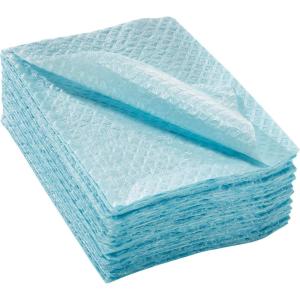 McKesson Disposable Towels [Pack of 500] for Dental Bibs, Nails, Tattoo, Dentist, Medical – 13 x 18 in, 2-Ply Tissue with Poly Back, Diamond Embossed, Blue(500)