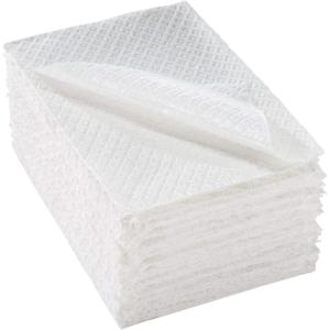 McKesson Disposable Towels [Pack of 500] for Dental Bibs, Nails, Tattoo, Dentist, Medical – 13 x 18 in, 2-Ply Tissue with Poly Back, Diamond Embossed, White