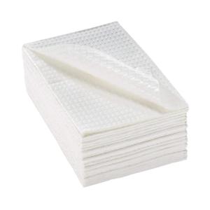McKesson Disposable Towels [Pack of 500] for Dental Bibs, Nails, Tattoo, Dentist, Medical – 13 x 18 in, 3-Ply Tissue with Poly Back, Waffle Embossed, White