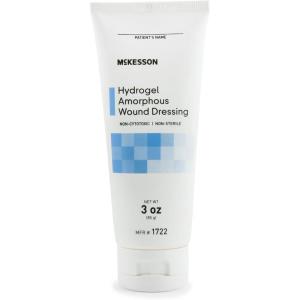 McKesson Hydrogel Amorphous Dressing, Non-Sterile, Non-Cytotoxic, 3 fl oz, 1 Count, 12 Packs, 12 Total(3 Ounce ( 12 ct))
