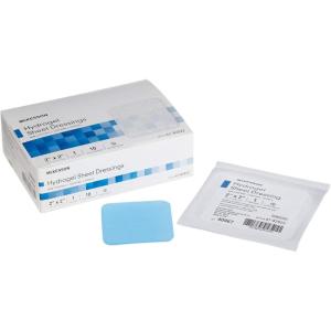 McKesson Hydrogel Sheet Dressings, Sterile, Non-Cytotoxic, 2 in x 2 in, 10 Count