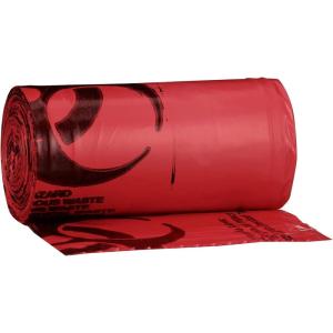 McKesson Infectious Waste Bags – Star-Sealed Bottom, 1.05 mil – Red, 7 gal – 10 gal Capacity, 24 in x 24 in, 500 Count