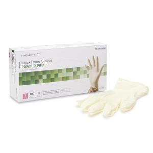 McKesson Latex Exam Glove, Powder-Free Protective Medical Gloves, Small, 100 Count, 1 Box