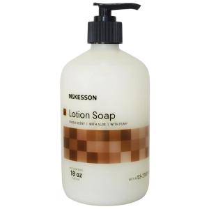 McKesson Lotion Hand Soap with Aloe, 18 oz Pump Bottle [Pack of 1] – Fresh Scent, Keeps Hands Clean and Moisturized, Medical-Grade Soap