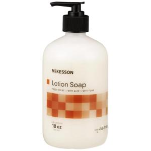 McKesson Lotion Hand Soap with Aloe, 18 oz Pump Bottle [Pack of 12] – Bulk, Fresh Scent, Keeps Hands Clean and Moisturized, Medical-Grade Soap