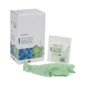 McKesson Perry Synthetic Surgical Gloves [200 Pairs] Sterile, Polyisoprene, Disposable, Powder-Free, Professional Medical and Healthcare, Chemo Tested, Size 9.0, Green