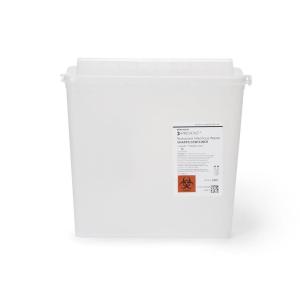 McKesson Prevent Sharps Container for Home Use, 5 Quart – for Biohazard Infectious Waste, Needle and Syringe Disposal – Translucent, Touchless Lid – White, 20 Count