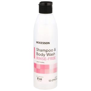 McKesson Shampoo and Body Wash, Rinse-Free, Light Floral, 8 oz, 1 Count(8 Fl Oz (Pack of 1))