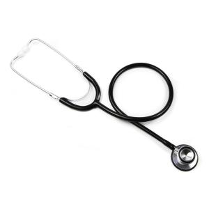McKesson Stethoscope, Aluminum Dual-Head Lightweight Scope – Double Sided Chestpiece, Black Tubing, 32 in, 1 Count