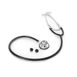 McKesson Stethoscope, Lightweight, Double-Sided Chestpiece, Adjustable Binaurals, Black, 22 in, 1 Count