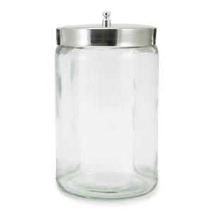 McKesson Sundry Glass Jar, Stainless Steel Lid, Unlabeled, 4 1/4 in x 7 in, 1 Count