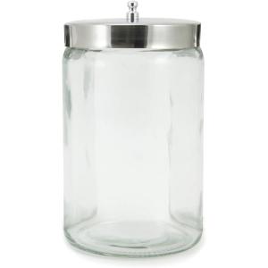 McKesson Sundry Glass Jar, Stainless Steel Lid, Unlabeled, 4 1/4 in x 7 in, 6 Count