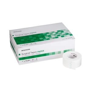 McKesson Surgical Tape, Non-Sterile, Air Permeable Paper, 1 in x 10 yd, 144 Count
