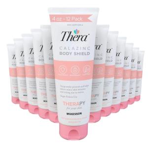 Thera Calazinc Body Shield Barrier Cream with Calamine and Zinc [2-Pack] – Incontinence Skin Protectant Ointment, Diaper Rash, Scented – 4 oz(4 Ounce (Pack of 12))
