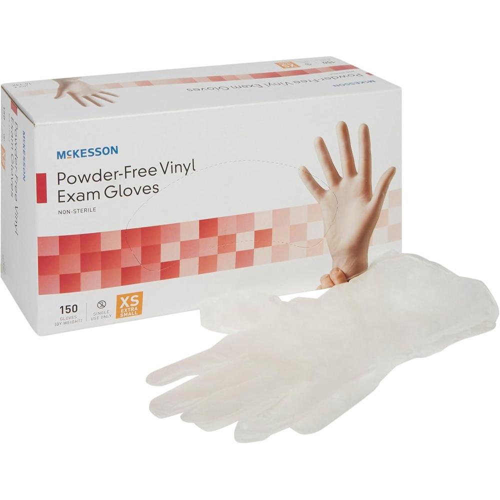 image:imageMcKesson PowderFree Vinyl Exam Gloves NonSterile XS 150 Count 10 Boxes 1500 Total