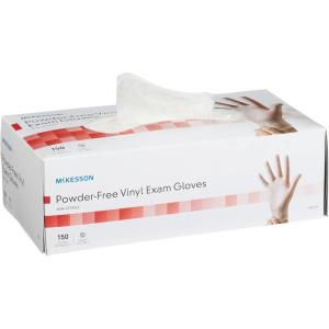 McKesson Powder-Free, Vinyl Exam Gloves, Non-Sterile, XS, 150 Count, 1 Box