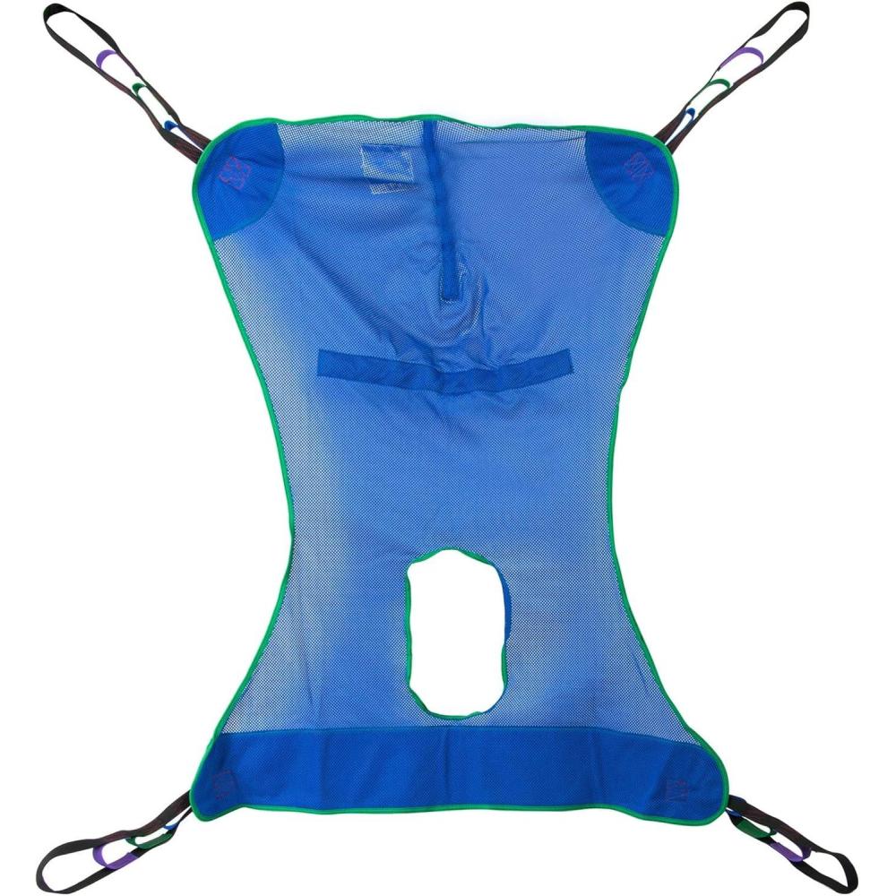 image:imageMcKesson Patient Lift Sling Mesh  Full Body Transfer Aid with Commode Opening  Size XL 600 lbs Weight Capacity 12 Count