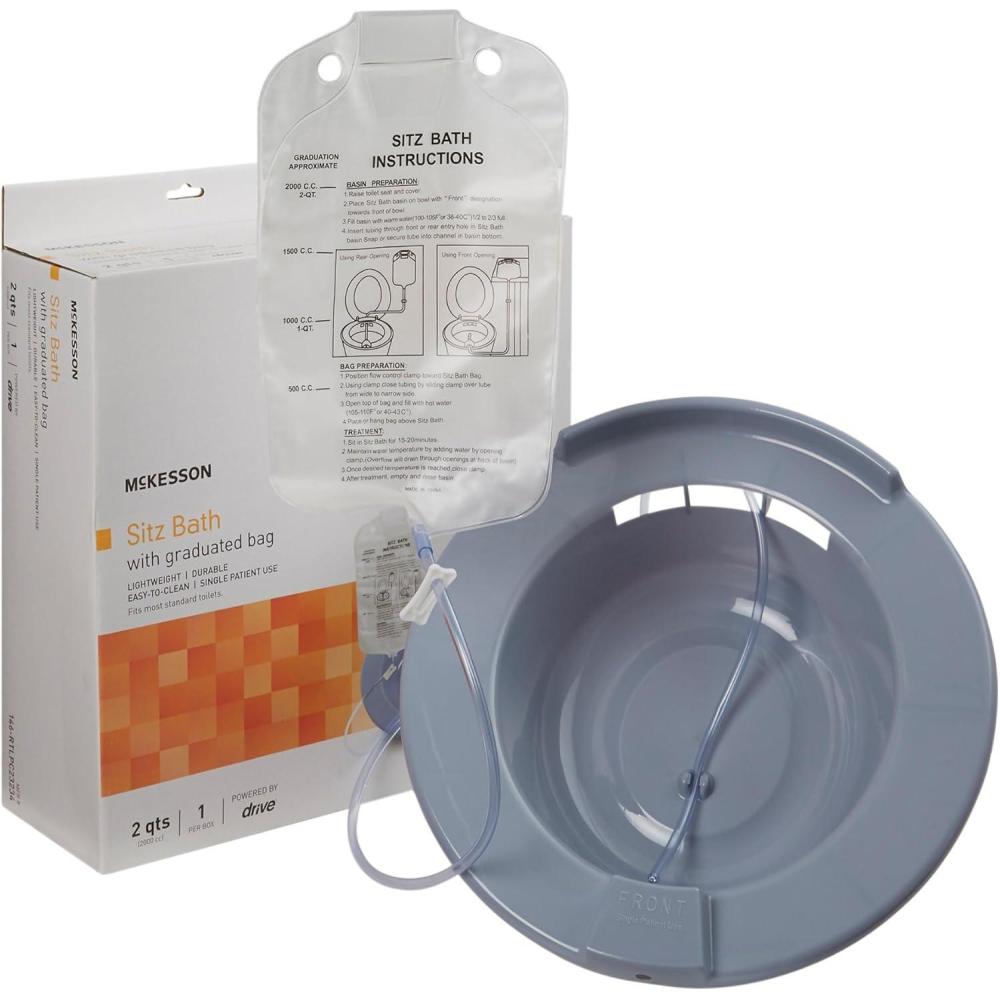 image:imageMcKesson Sitz Bath with Graduated Bag Single Patient Use Increments 500 mL to 2000 mL 1 Count