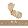 McKesson Unisex Slipper Socks Adult Size 7-1/2 to 10 Beige – 1 Pair