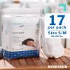 McKesson Youth Training Pants, [68 Count], Overnight Disposable Pull Up Diapers, Small/Medium, 38-65 lbs, Absorbent 12 Hour Leak Protection with Leg Gathers and Tear-Away Sides, for Boys or Girls