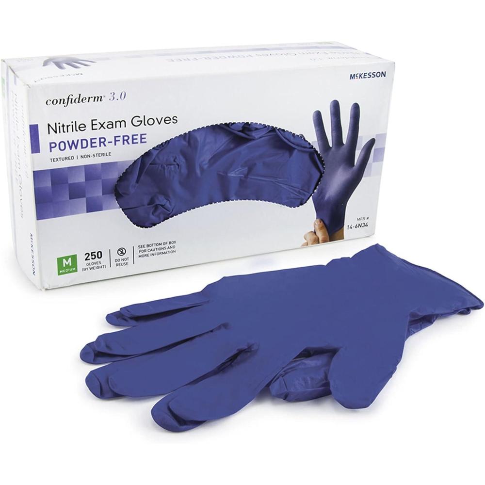 image:imageMcKesson Confiderm 30 Disposable Nitrile Exam Glove Standard Cuff Length
